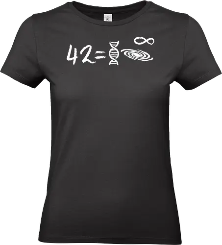 42 equation - equation, hitchhikers guide to the galaxy, galaxy, dont panic, marvin, science, mathematics - Standard T-Shirt (Women)