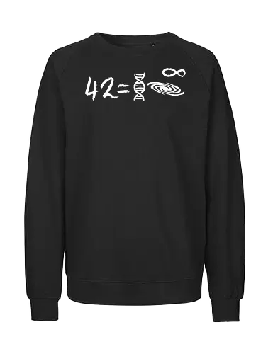 42 equation - equation, hitchhikers guide to the galaxy, galaxy, dont panic, marvin, science, mathematics - Fairtrade Sweatshirt