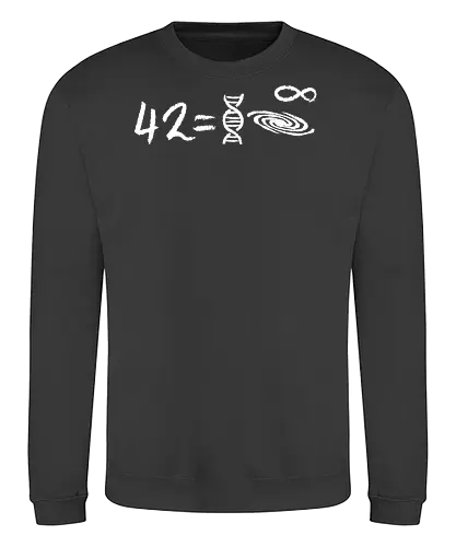 42 equation - equation, hitchhikers guide to the galaxy, galaxy, dont panic, marvin, science, mathematics - Sweatshirt