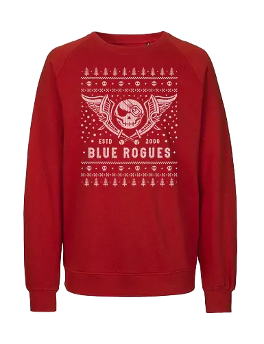 Blue Rogues Air Pirates Christmas - skies, legends, arcadia, sky pirates, air pirates, blue rogues, dreamcast, vyse, skull, adventure, rpg, jrpg, video game, gaming, ugly christmas sweater, nostalgia, christmas, xmas - Fairtrade Sweatshirt