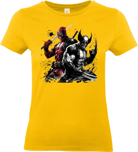 Claws and katanas - katana, samurai, wolf, claws, sumi e, japanese art, super heroes - Standard T-Shirt (Women)