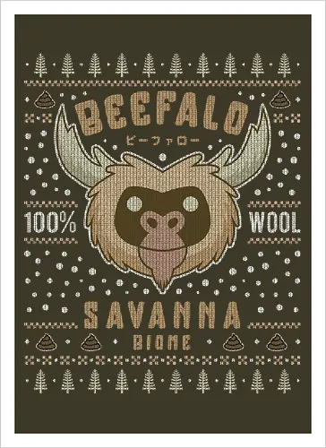 Savanna Beefalo Ugly Sweater