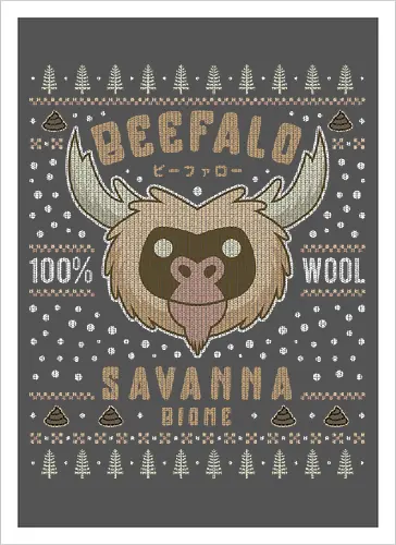 Savanna Beefalo Ugly Sweater