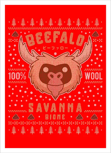 Savanna Beefalo Ugly Sweater