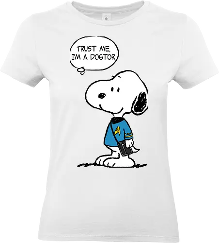 Dogtor Leonard Mc Snoop - cartoons, dog, Space, series, movies - Standard T-Shirt (Women)