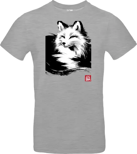 Fox resting sumi e