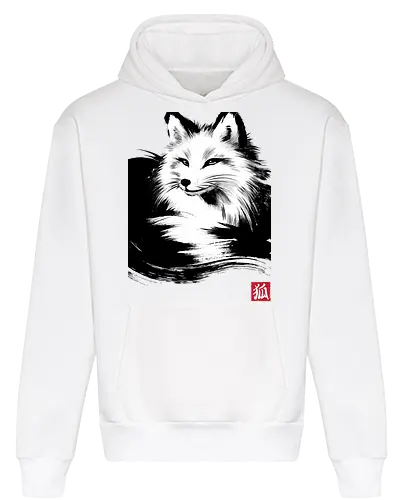 Fox resting sumi e