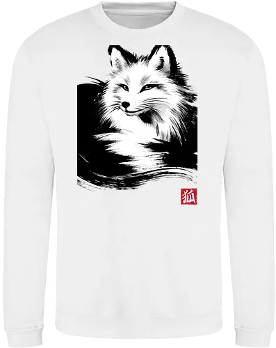 Fox resting sumi e