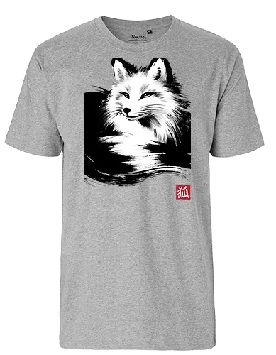 Fox resting sumi e - fox, foxes, animals, forest, nature, japan, japanese art - Fairtrade T-Shirt