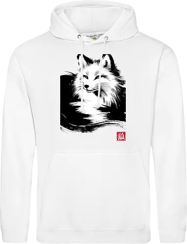 Fox resting sumi e