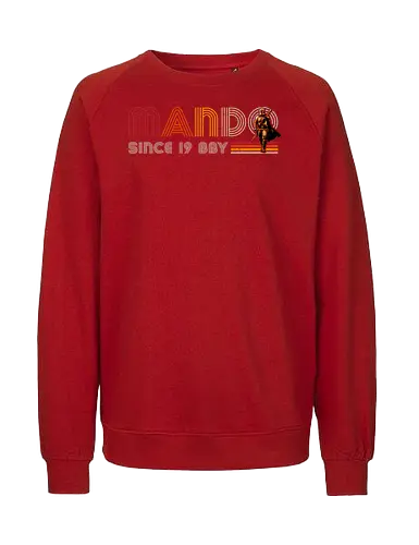 Mando since 19BBY - series, mando, Bounty Hunter, cub, retro, vintage, baby yoda - Fairtrade Sweatshirt