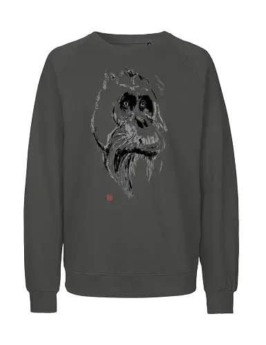 orangutan - samurai, sumie, japan - Fairtrade Sweatshirt