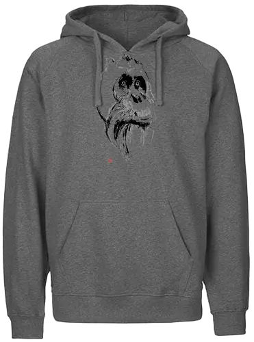 orangutan - samurai, sumie, japan - Fairtrade Hoodie