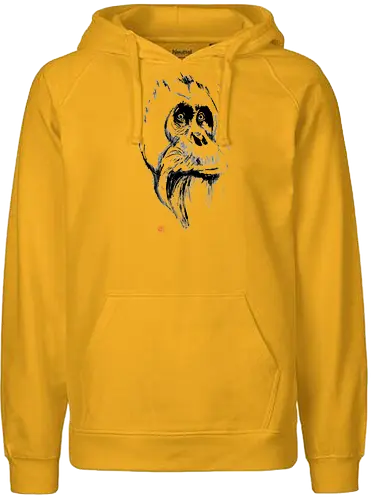 orangutan - samurai, sumie, japan - Fairtrade Hoodie