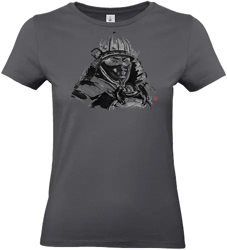 samurai face - samurai, japan, sumie, armor - Standard T-Shirt (Women)