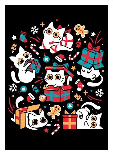 Christmas Cat Party