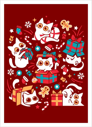 Christmas Cat Party