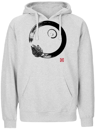 Millenium enso - circle, falcon, galaxy, zen, millenium, movies, moon - Fairtrade Hoodie