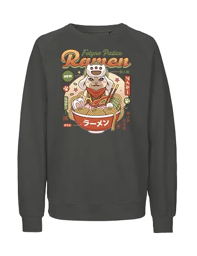 Felyne Palico Ramen - monster, hunting, gamer, gaming, video games, iceborne, wyvern, felyne, pickle, hunter monster world, game, gamer, gaming, video games, hunter, monster rise, monster wilds - Fairtrade Sweatshirt