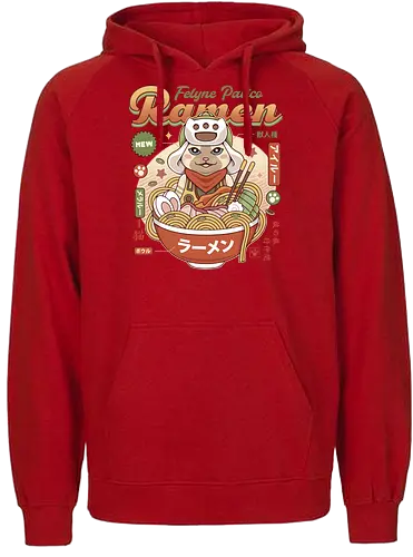 Felyne Palico Ramen - monster, hunting, gamer, gaming, video games, iceborne, wyvern, felyne, pickle, hunter monster world, game, gamer, gaming, video games, hunter, monster rise, monster wilds - Fairtrade Hoodie