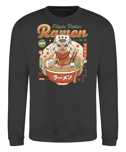 Felyne Palico Ramen - monster, hunting, gamer, gaming, video games, iceborne, wyvern, felyne, pickle, hunter monster world, game, gamer, gaming, video games, hunter, monster rise, monster wilds - Sweatshirt