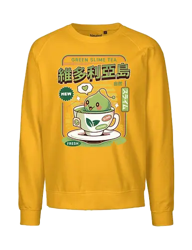 Ramuramu Valley Green Tea - maplestory, green tea, pink bean, maplestory 2, maple story, slime, yeti, mushroom, kawaii, anime, chibi, nostalgia, video game, gaming, gamer, zakum helm, story, orange mushroom, ragnarok online - Fairtrade Sweatshirt