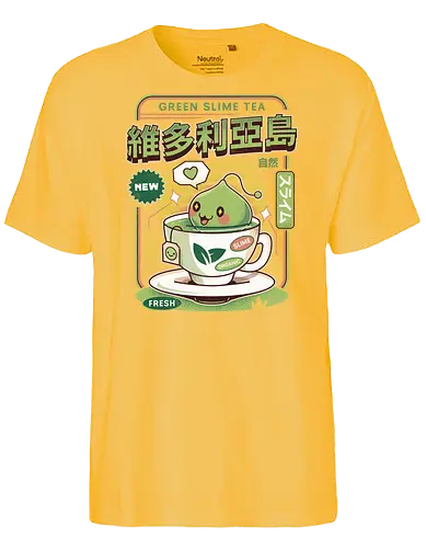 Ramuramu Valley Green Tea - maplestory, green tea, pink bean, maplestory 2, maple story, slime, yeti, mushroom, kawaii, anime, chibi, nostalgia, video game, gaming, gamer, zakum helm, story, orange mushroom, ragnarok online - Fairtrade T-Shirt
