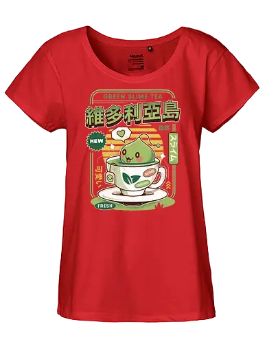 Ramuramu Valley Green Tea - maplestory, green tea, pink bean, maplestory 2, maple story, slime, yeti, mushroom, kawaii, anime, chibi, nostalgia, video game, gaming, gamer, zakum helm, story, orange mushroom, ragnarok online - Fairtrade Girl Shirt