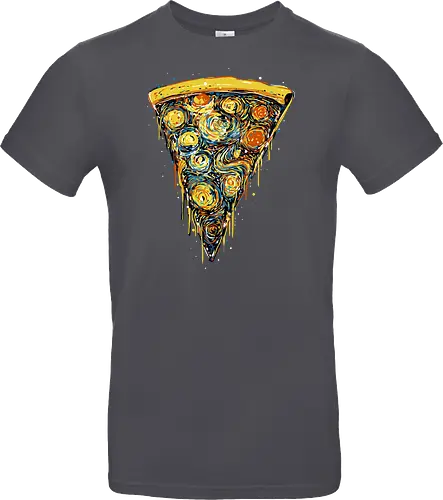 Starry slice - pizza, pizza lovers, food, Vincen Van Gogh, painting, funn, funny, memes, starry nights - Standard T-Shirt