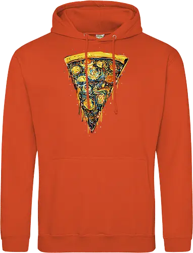 Starry slice - pizza, pizza lovers, food, Vincen Van Gogh, painting, funn, funny, memes, starry nights - Standard Hoodie