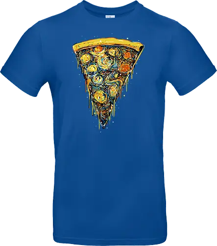 Starry slice - pizza, pizza lovers, food, Vincen Van Gogh, painting, funn, funny, memes, starry nights - Standard T-Shirt