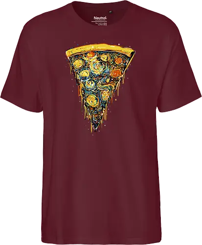 Starry slice - pizza, pizza lovers, food, Vincen Van Gogh, painting, funn, funny, memes, starry nights - Fairtrade T-Shirt