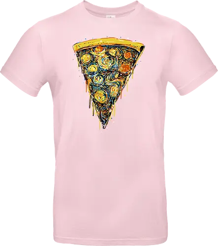 Starry slice - pizza, pizza lovers, food, Vincen Van Gogh, painting, funn, funny, memes, starry nights - Standard T-Shirt