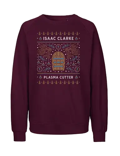 Isaac Clarke Ugly Sweater - dead, cosmos, survival horror, gaming, gamer, video game, isaac clarke, space, science fiction, plasma cutter, necromorph, unitology, the marker, michael altman, usg ishimura, ugly christmas sweater - Fairtrade Sweatshirt