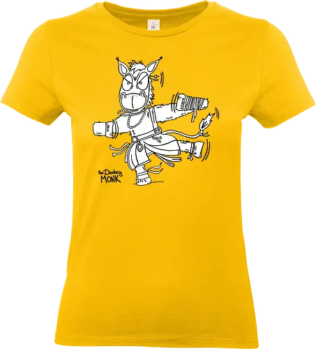 Der Esel (Mönch) - comic, comics, comic style, comic stil, Pen and Paper, dungeons, dragons, esel, donkey, mönch, märchen, sage, zauberei - Standard T-Shirt (Women)