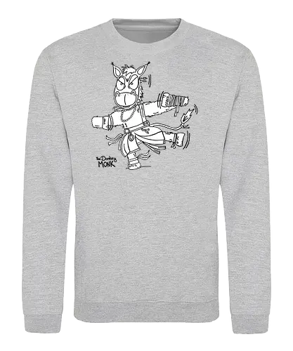 Der Esel (Mönch) - comic, comics, comic style, comic stil, Pen and Paper, dungeons, dragons, esel, donkey, mönch, märchen, sage, zauberei - Sweatshirt