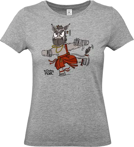 Der Esel (Mönch) (bunt) - comic, comics, comic style, comic stil, Pen and Paper, dungeons, dragons, esel, donkey, mönch, märchen, sage, zauberei - Standard T-Shirt (Women)