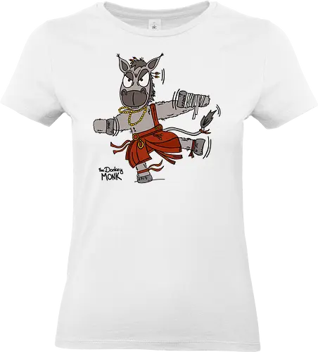Der Esel (Mönch) (bunt) - comic, comics, comic style, comic stil, Pen and Paper, dungeons, dragons, esel, donkey, mönch, märchen, sage, zauberei - Standard T-Shirt (Women)