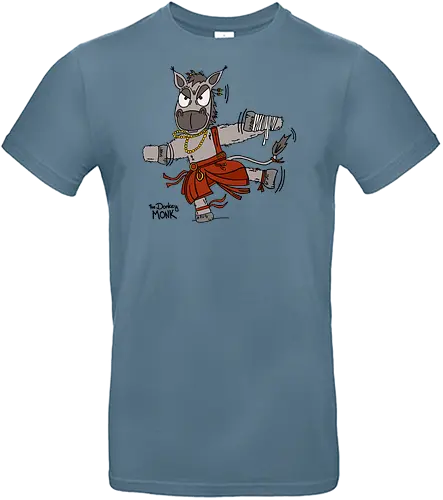 Der Esel (Mönch) (bunt) - comic, comics, comic style, comic stil, Pen and Paper, dungeons, dragons, esel, donkey, mönch, märchen, sage, zauberei - Standard T-Shirt