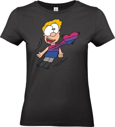 Herzschlag Bisexuell - comic, comics, comic style, comic stil, bisexuell, bi, lgbt, lgbtq, lgbtqia+, queer, liebe - Standard T-Shirt (Women)