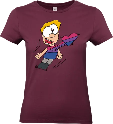 Herzschlag Bisexuell - comic, comics, comic style, comic stil, bisexuell, bi, lgbt, lgbtq, lgbtqia+, queer, liebe - Standard T-Shirt (Women)