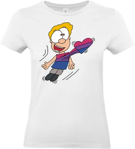 Herzschlag Bisexuell - comic, comics, comic style, comic stil, bisexuell, bi, lgbt, lgbtq, lgbtqia+, queer, liebe - Standard T-Shirt (Women)