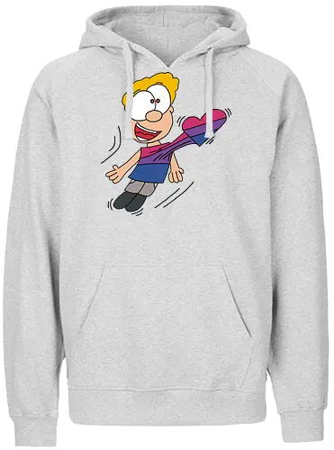 Herzschlag Bisexuell - comic, comics, comic style, comic stil, bisexuell, bi, lgbt, lgbtq, lgbtqia+, queer, liebe - Fairtrade Hoodie
