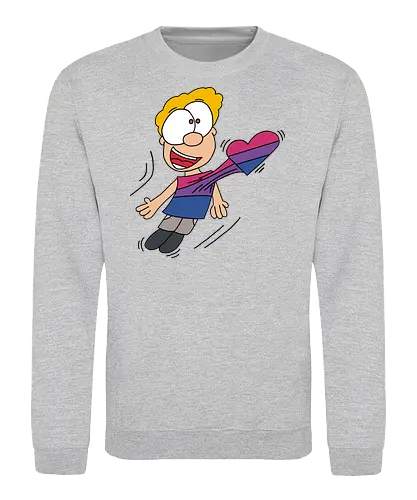 Herzschlag Bisexuell - comic, comics, comic style, comic stil, bisexuell, bi, lgbt, lgbtq, lgbtqia+, queer, liebe - Sweatshirt