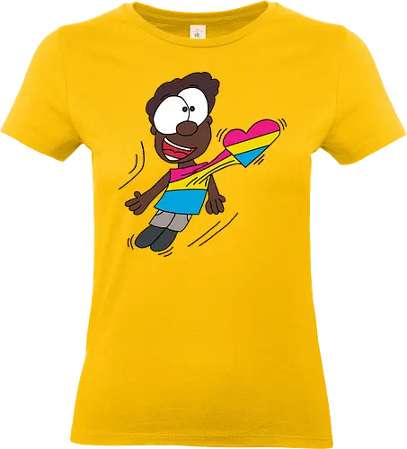 Herzschlag Pansexuell - comic, comics, comic style, comic stil, pansexuell, pan, lgbt, lgbtq, lgbtqia+, queer, liebe - Standard T-Shirt (Women)