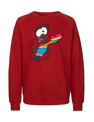 Herzschlag Pansexuell - comic, comics, comic style, comic stil, pansexuell, pan, lgbt, lgbtq, lgbtqia+, queer, liebe - Fairtrade Sweatshirt