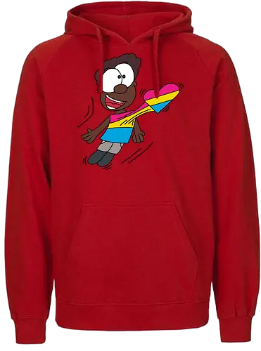 Herzschlag Pansexuell - comic, comics, comic style, comic stil, pansexuell, pan, lgbt, lgbtq, lgbtqia+, queer, liebe - Fairtrade Hoodie