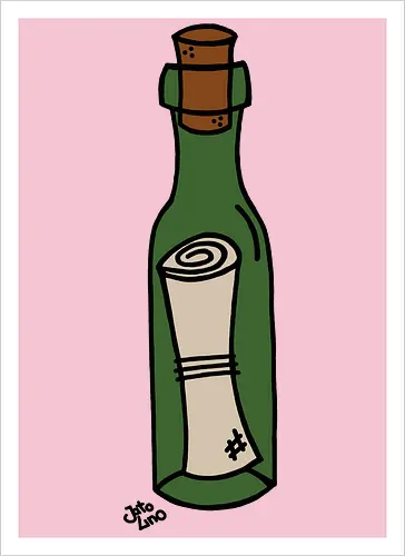 Flaschenpost (bunt)