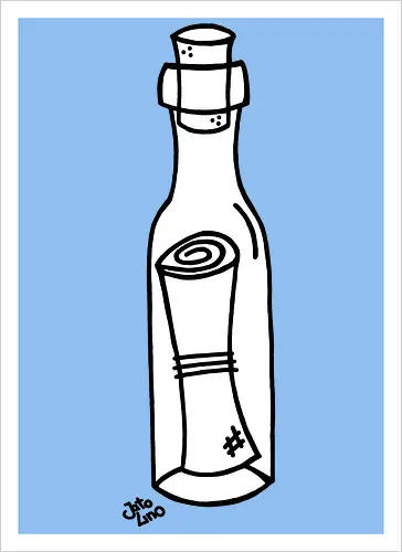 Flaschenpost (weiß)
