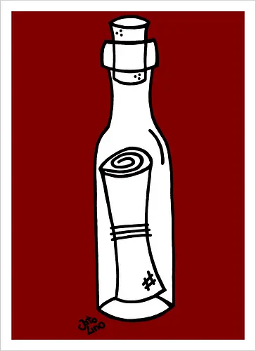 Flaschenpost (weiß)